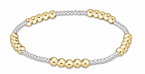 Classic Blissful Pattern 2mm Mixed Metal Bracelet