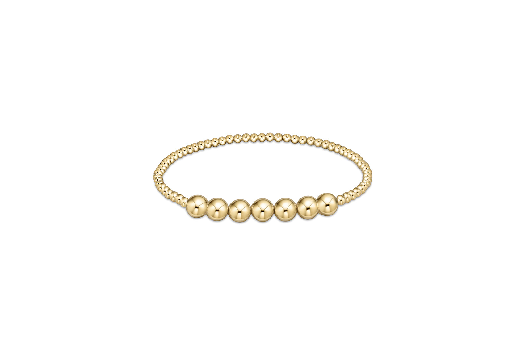 Classic Gold Beaded Bliss 3mm Bead Bracelet - 6mm