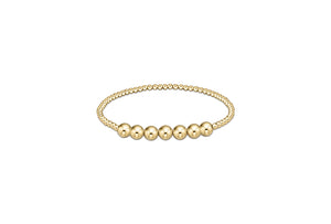 Classic Gold Beaded Bliss 3mm Bead Bracelet - 6mm