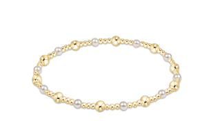 Dignity Sincerity Pattern 4mm Bracelet Pearl