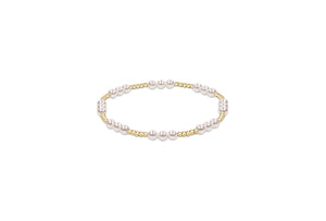 Classic Joy Pattern 4mm Bead Bracelet Pearl