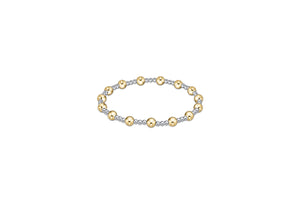 Classic Sincerity Pattern 5mm Mixed Metal Bracelet