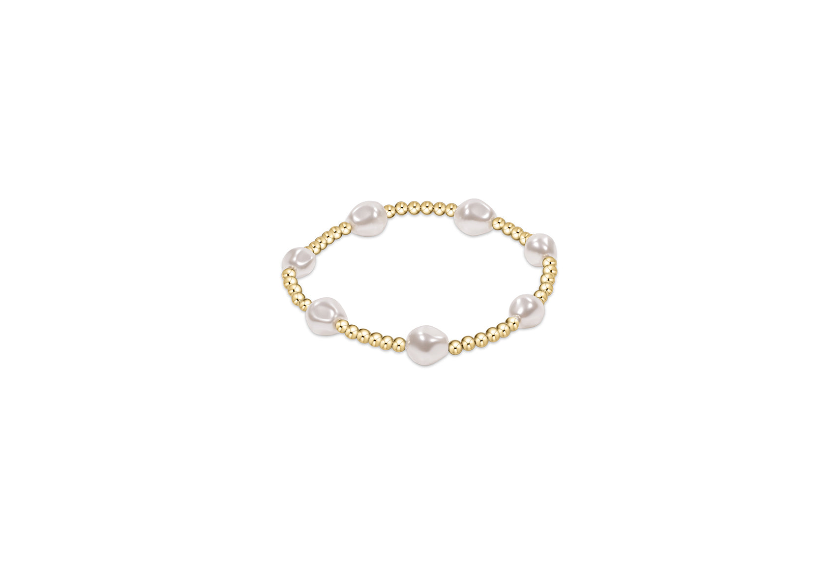 Extends Admire Gold 3mm Bead Bracelet Pearl