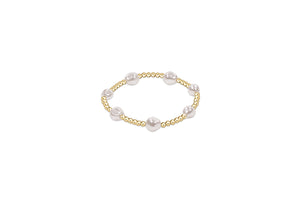 Extends Admire Gold 3mm Bead Bracelet Pearl