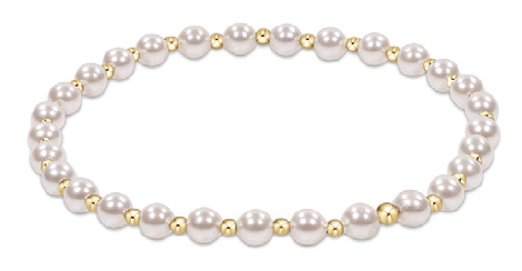 Extends Classics Grateful pattern 4mm Bracelet Pearl