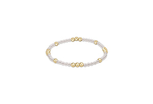 Worthy Pattern 3mm Bead Bracelet Pearl