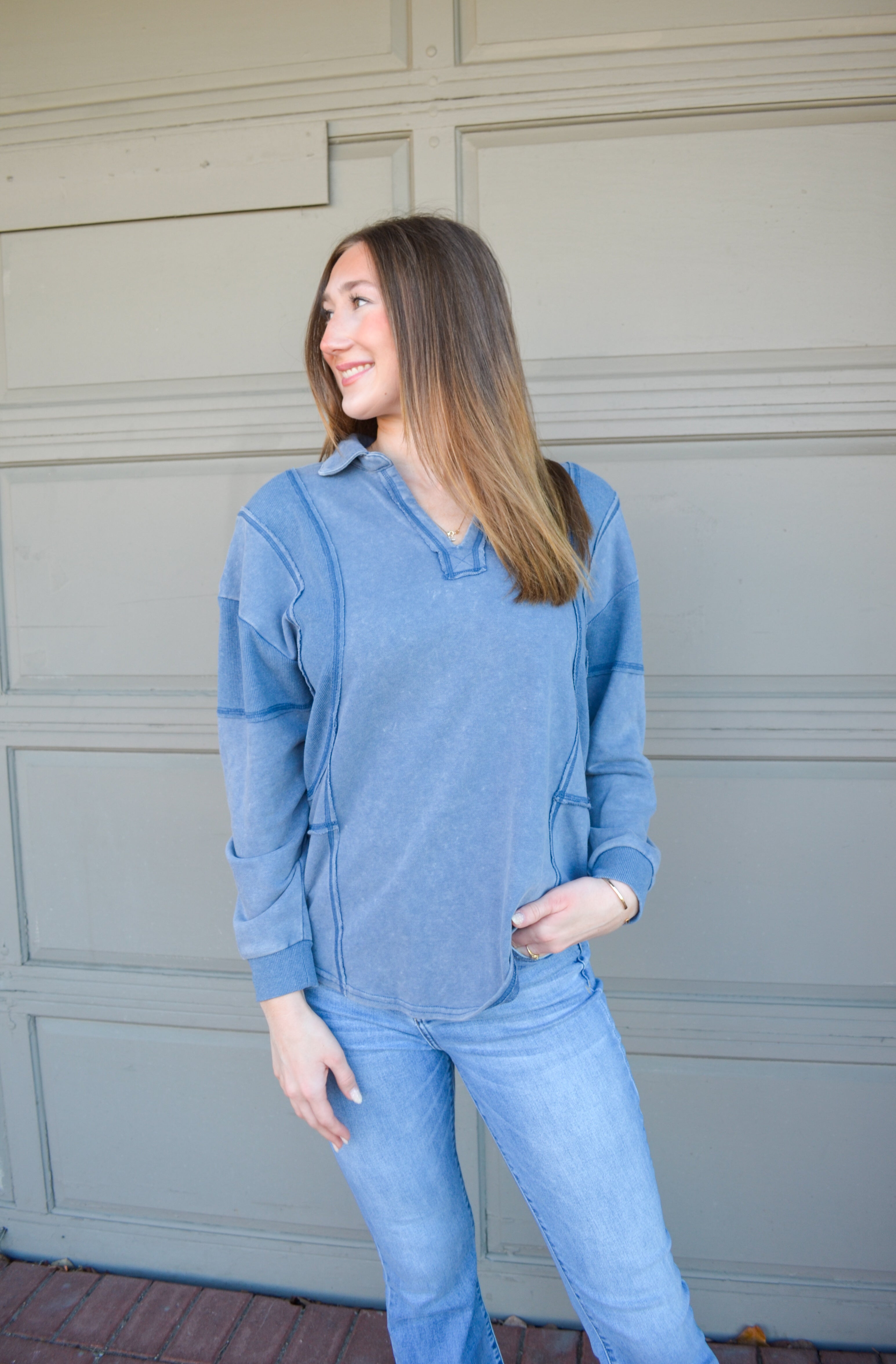 Blue Lounge with Me Pullover