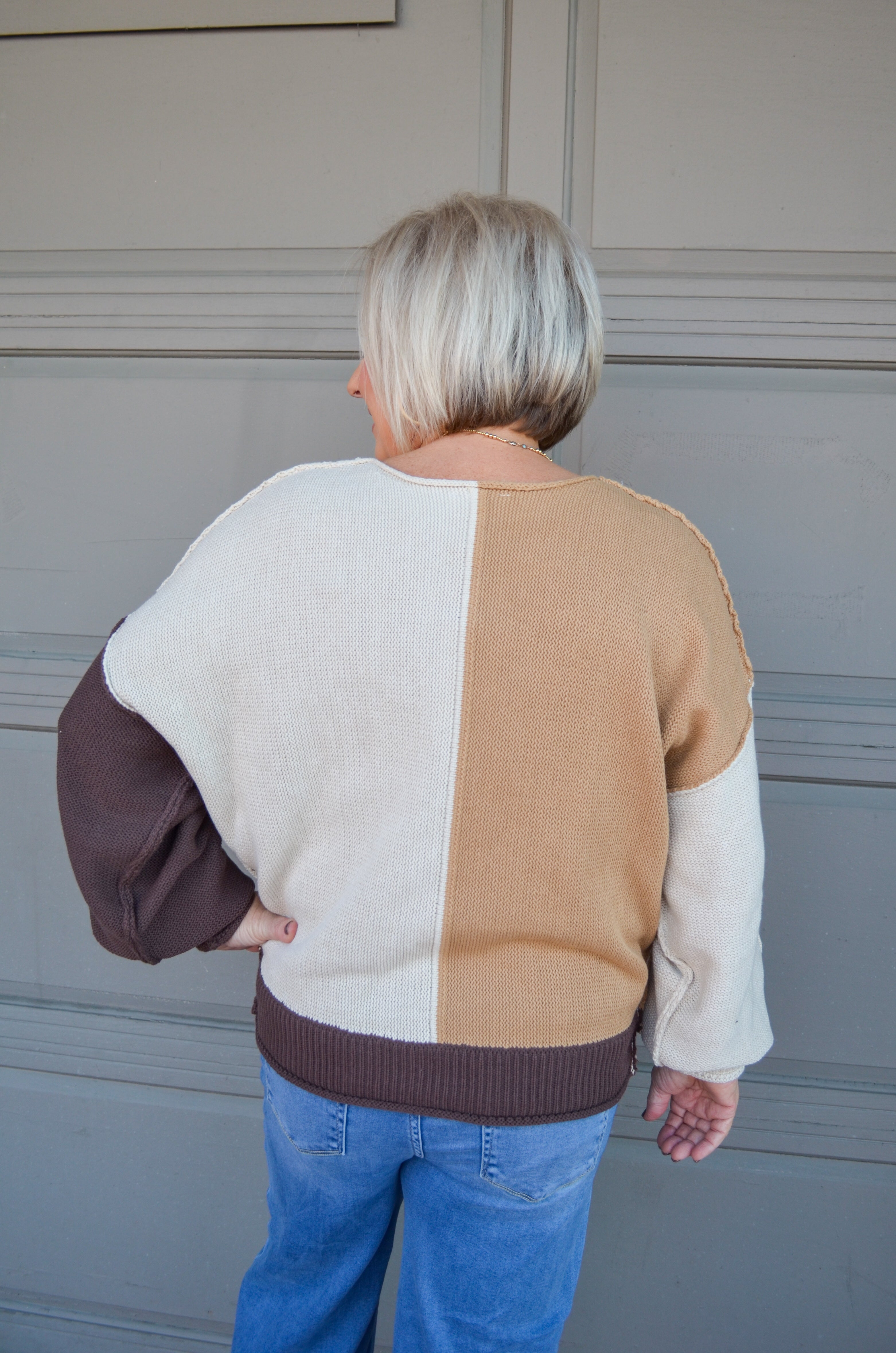 Sweet Surprise Color Block Sweater