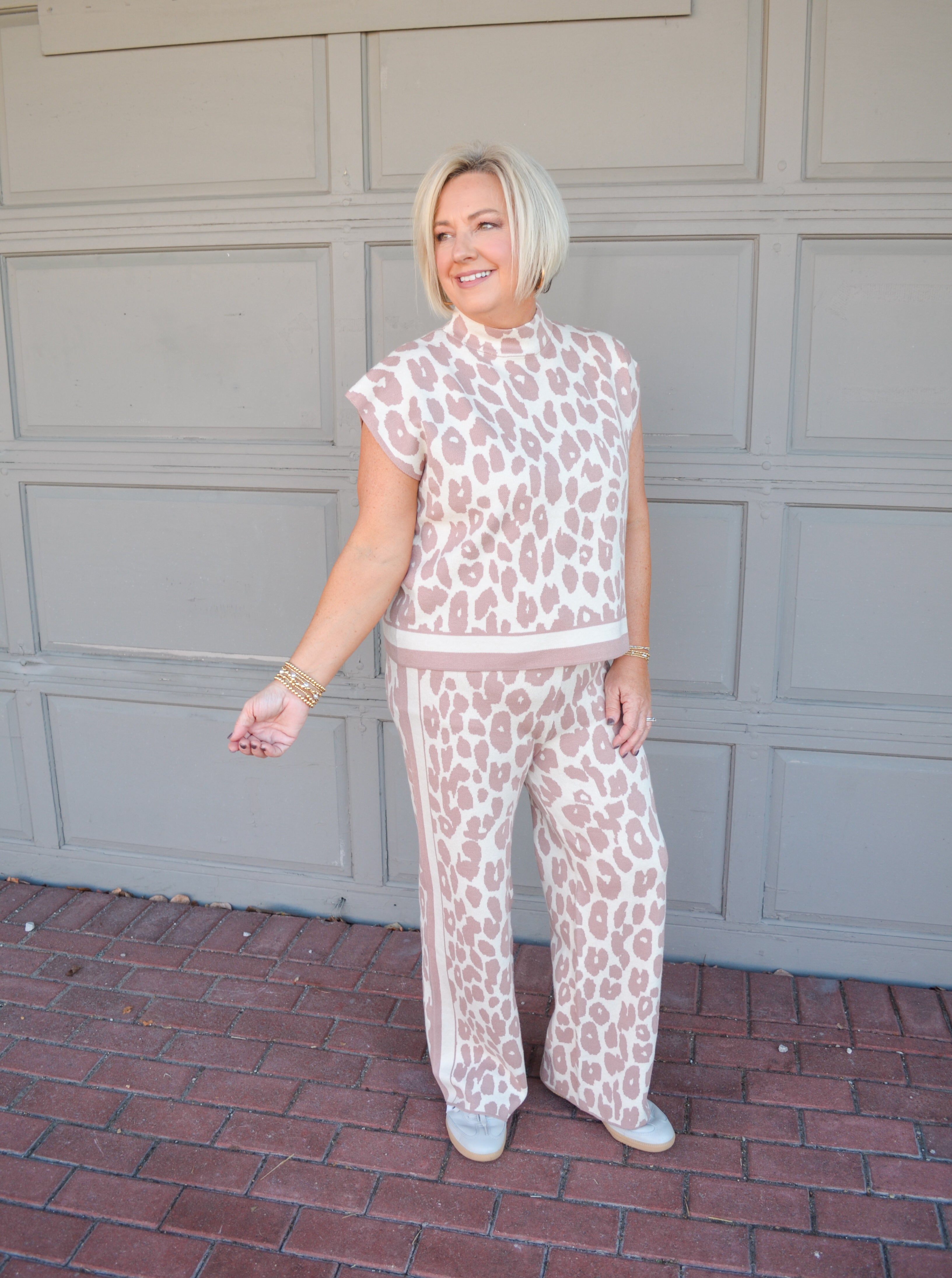 More To Say Leopard Sweater Pant Set