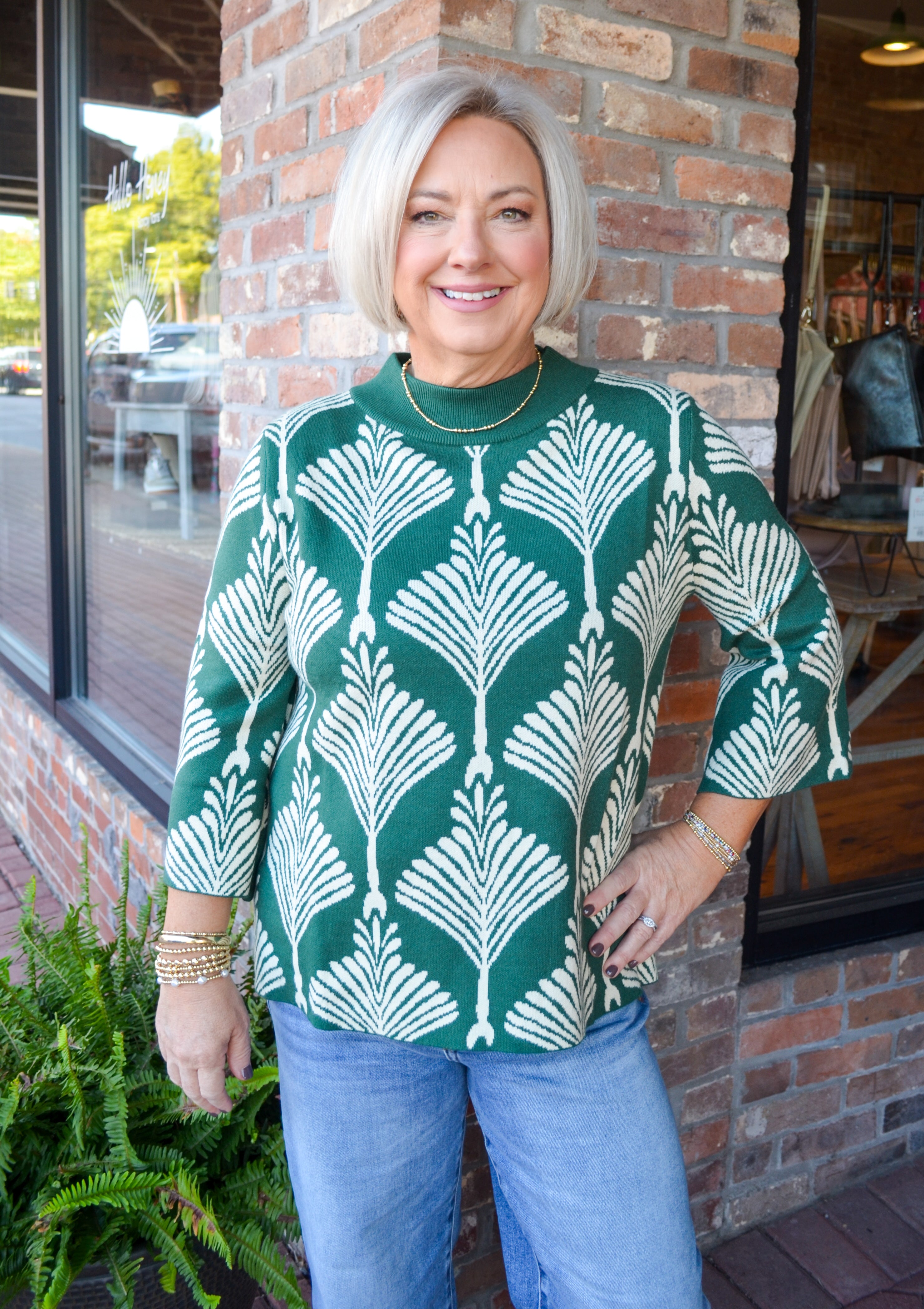 Green Sweet Charmer Sweater