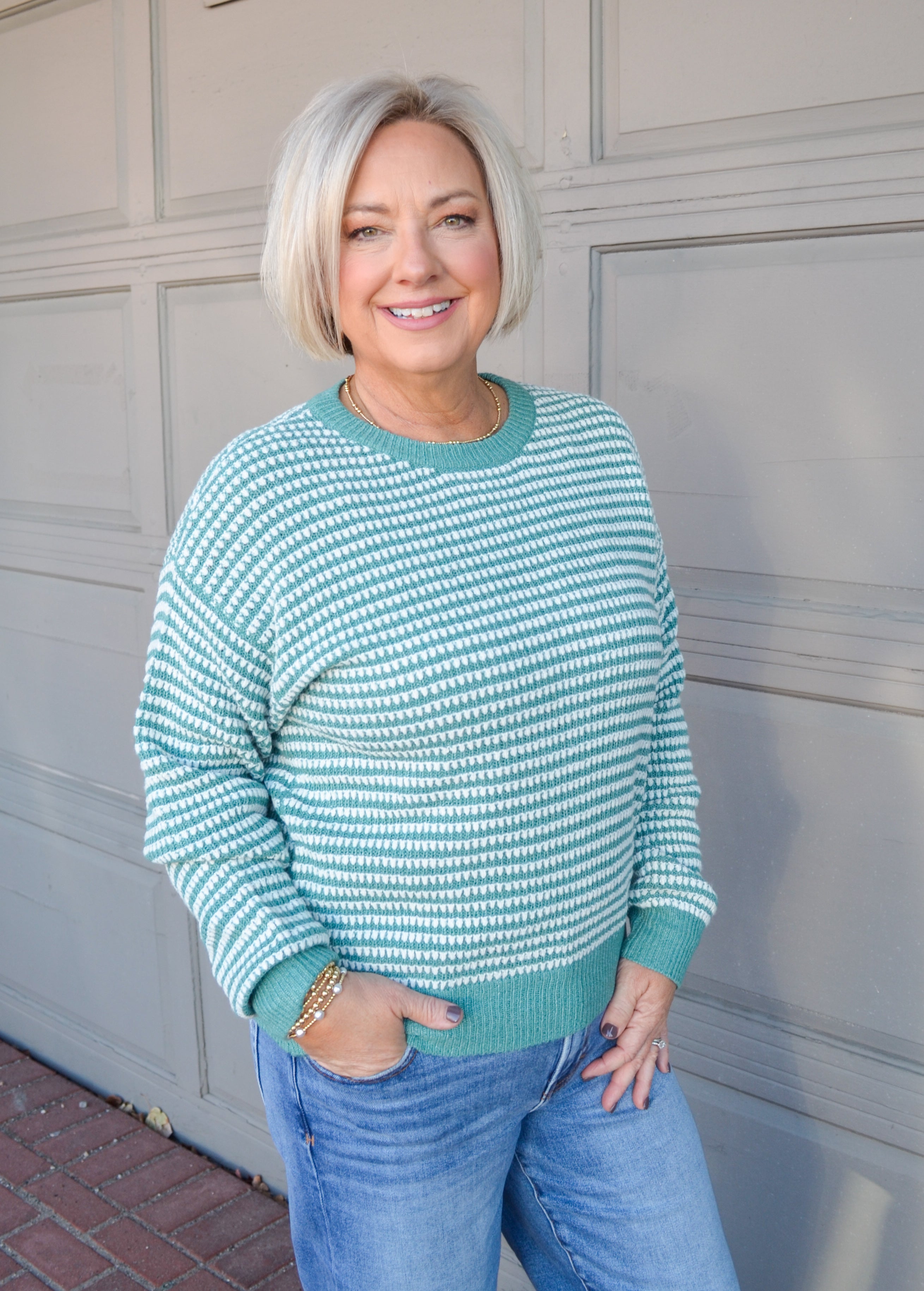 Fall Feeling Sweater in Jade