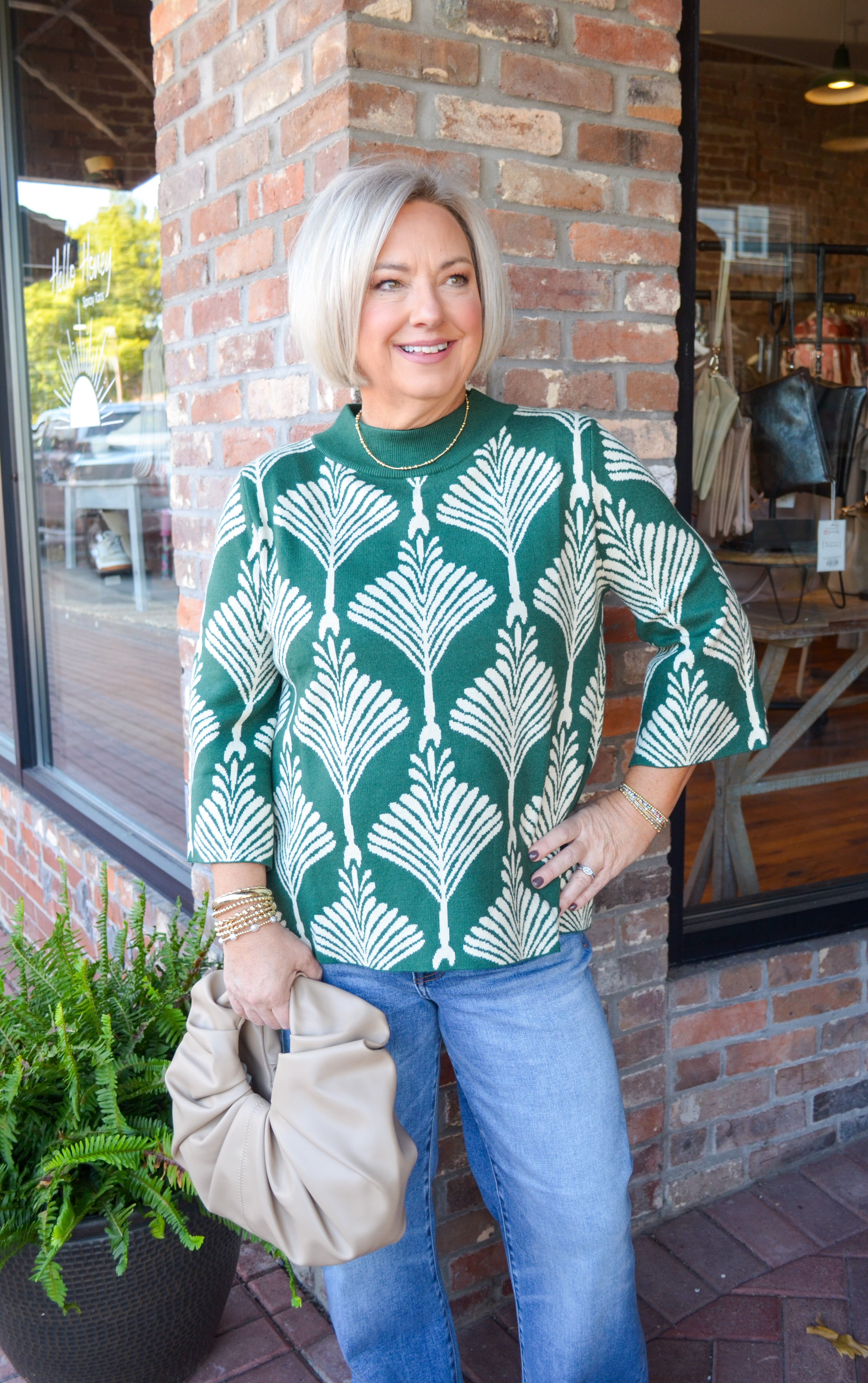Green Sweet Charmer Sweater