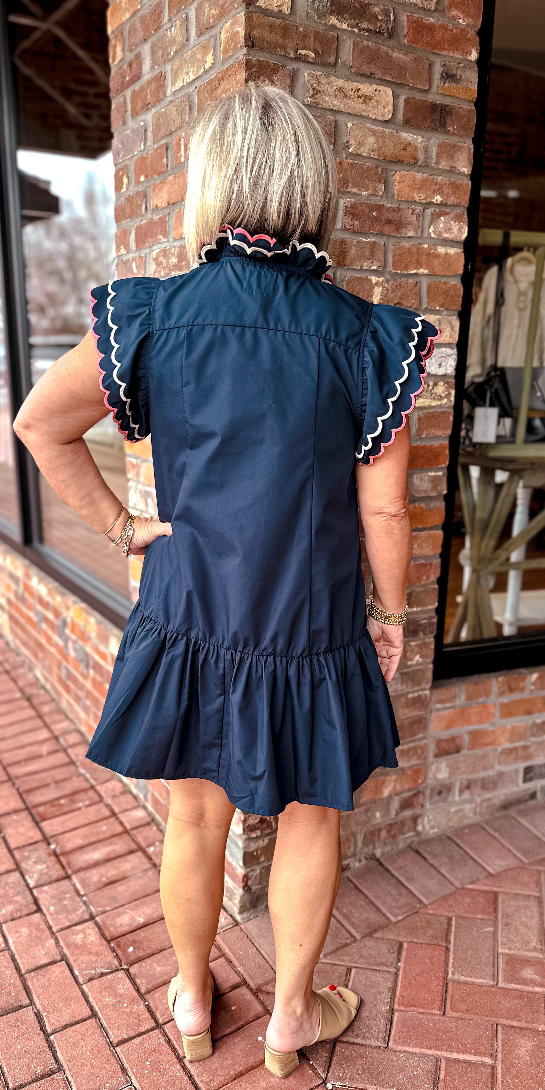 Sunday Chic Dress Navy