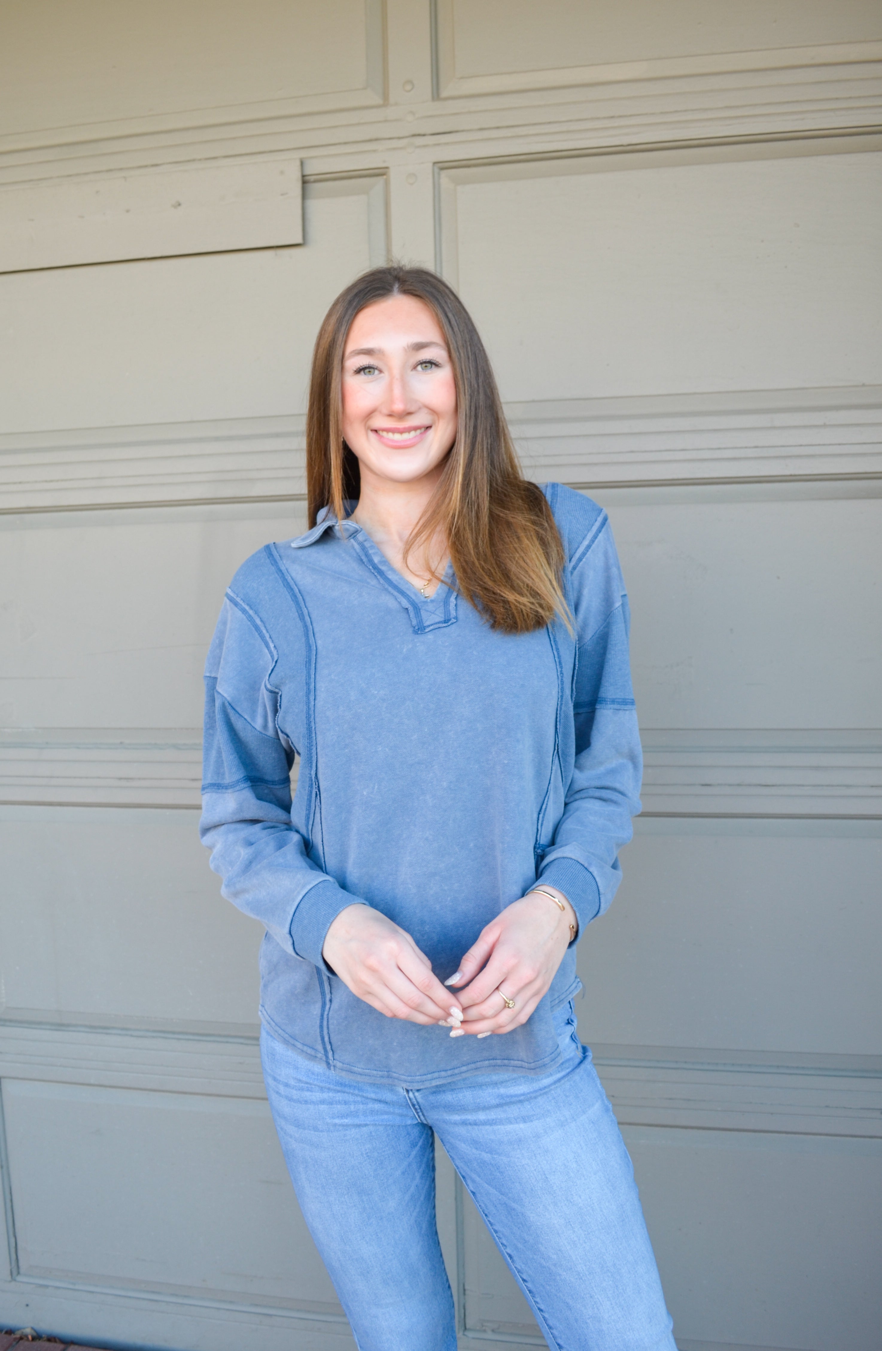 Blue Lounge with Me Pullover