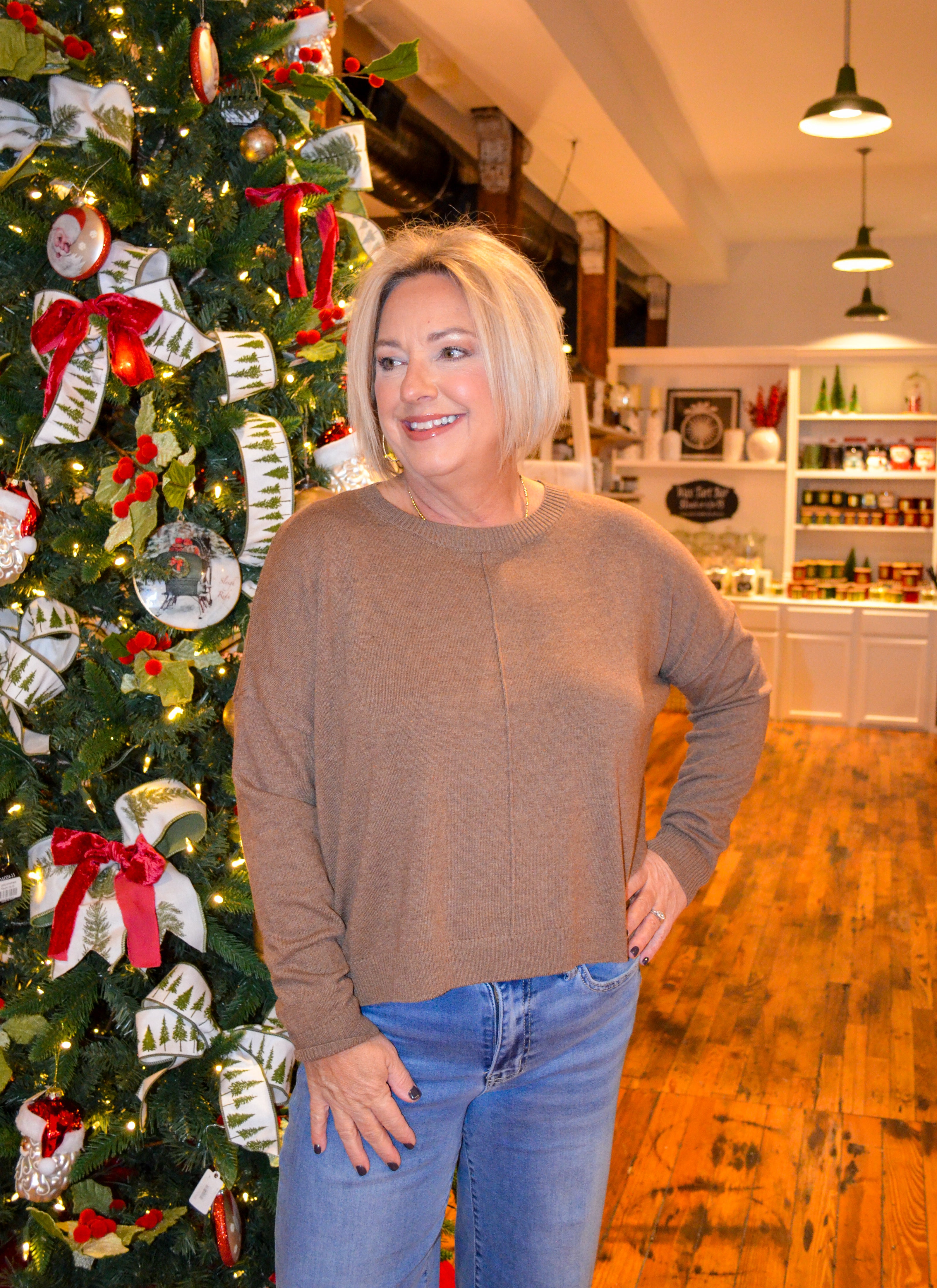 Latte Run Sweater in Brown