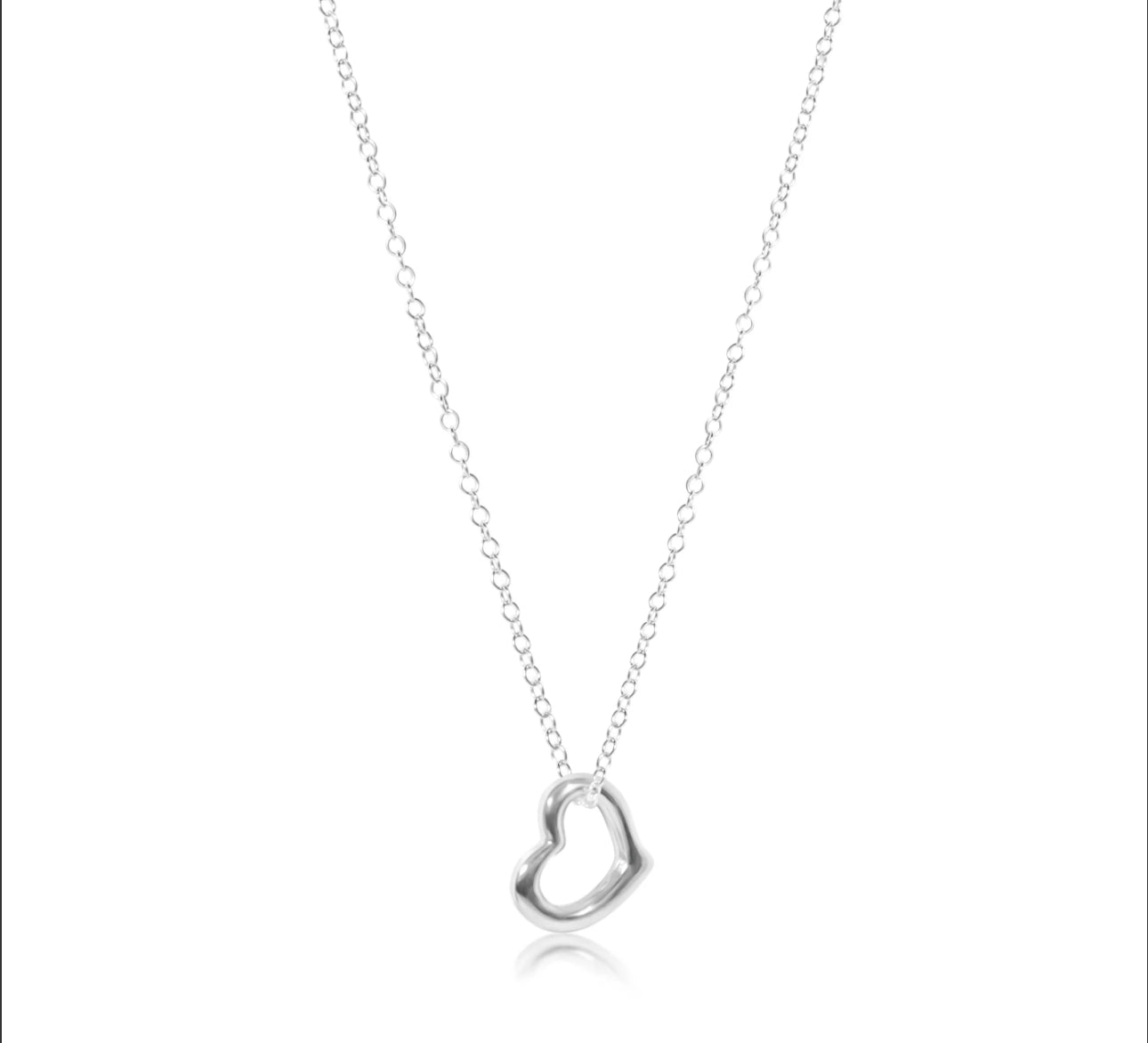 16" Necklace Sterling - Love Sterling Charm