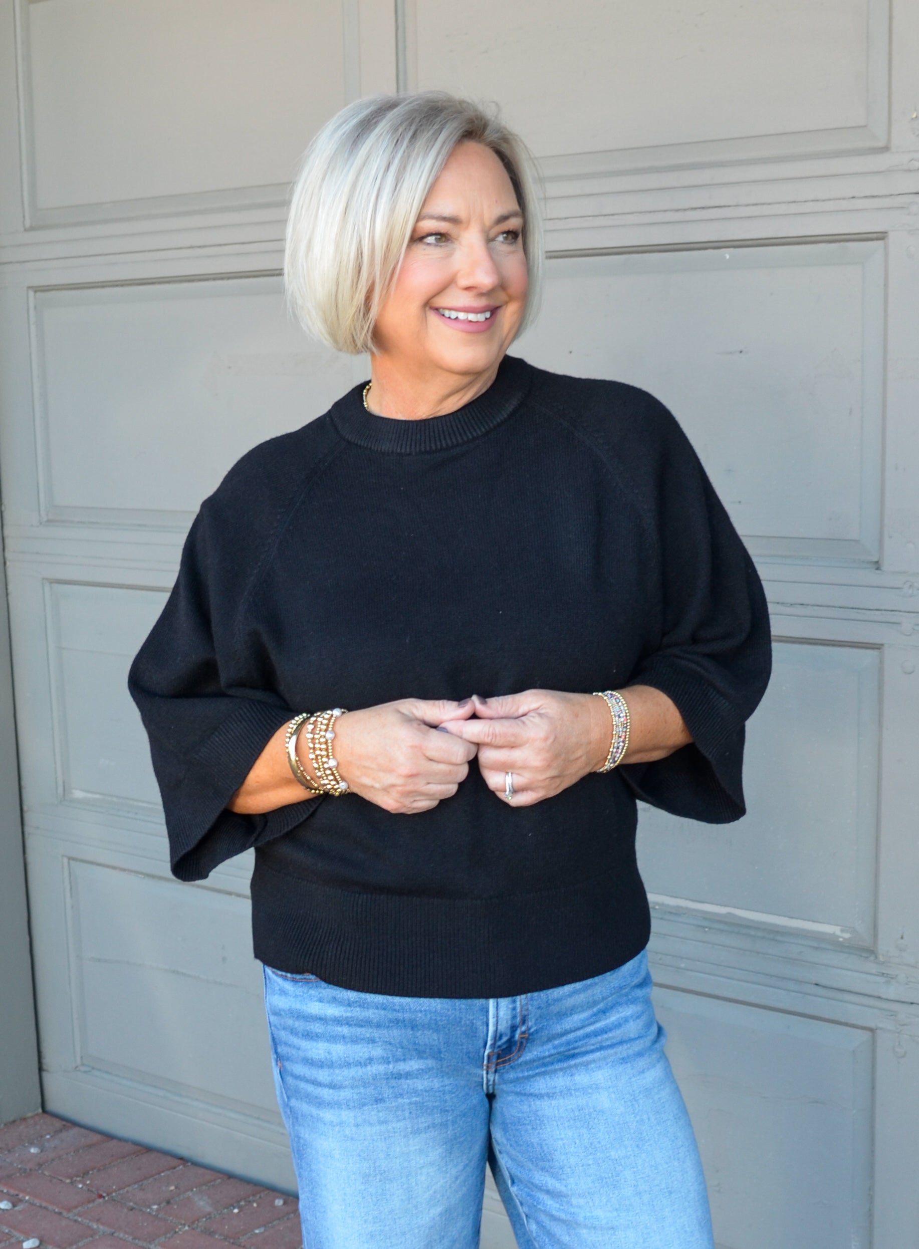 Look My Way Sweater in Black