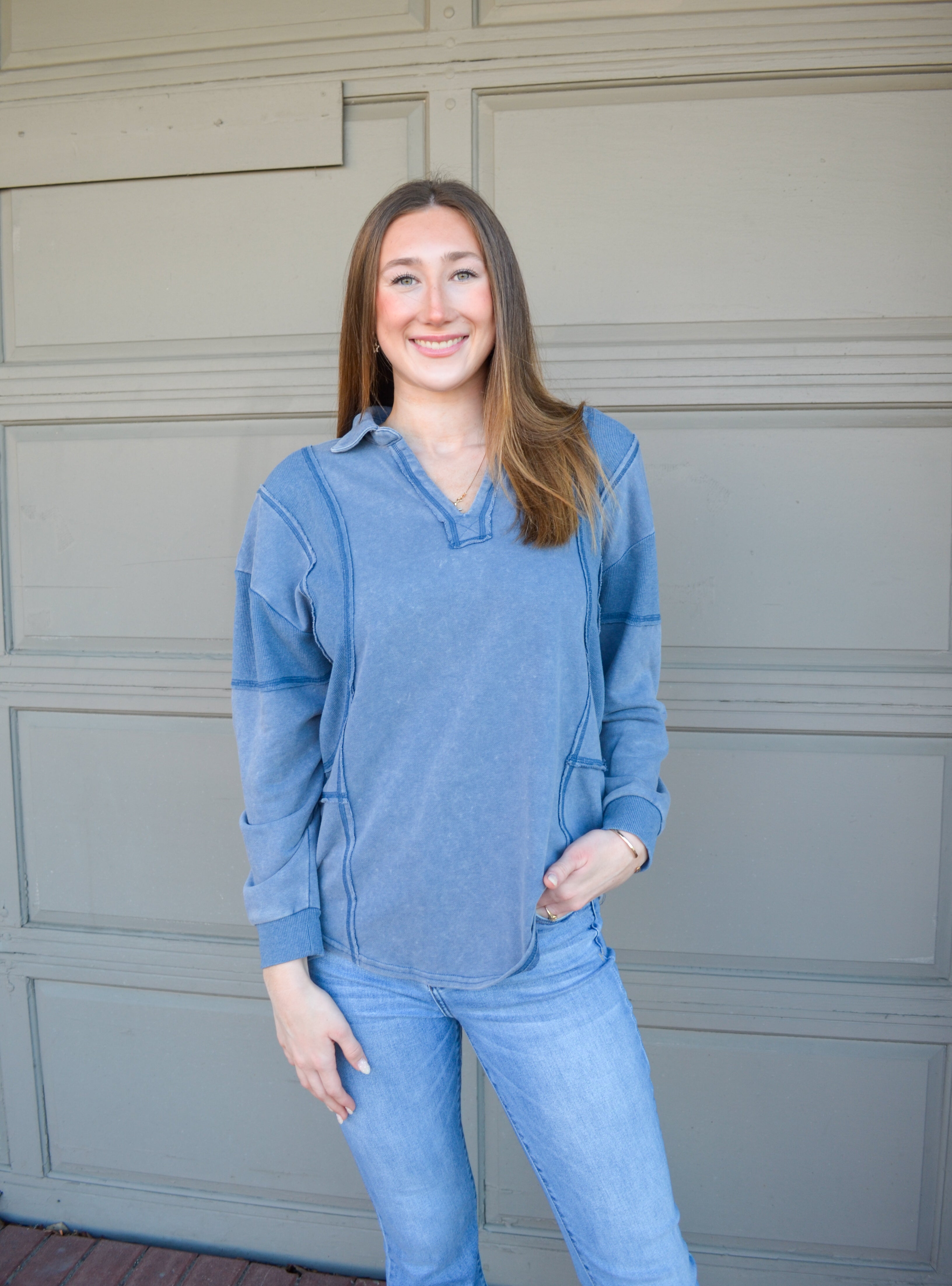 Blue Lounge with Me Pullover