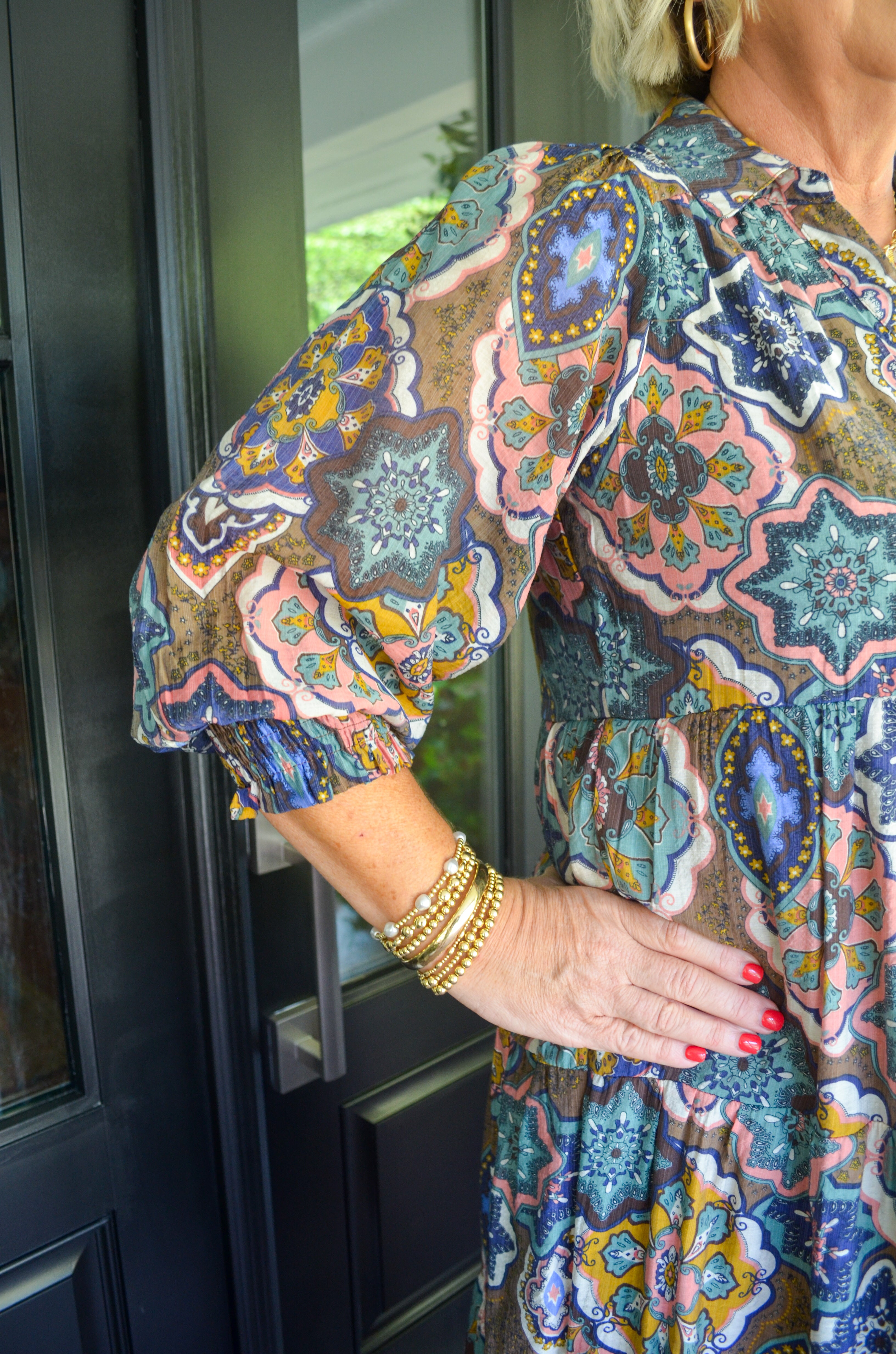 Brown Charming Encounters Umgee Midi Dress