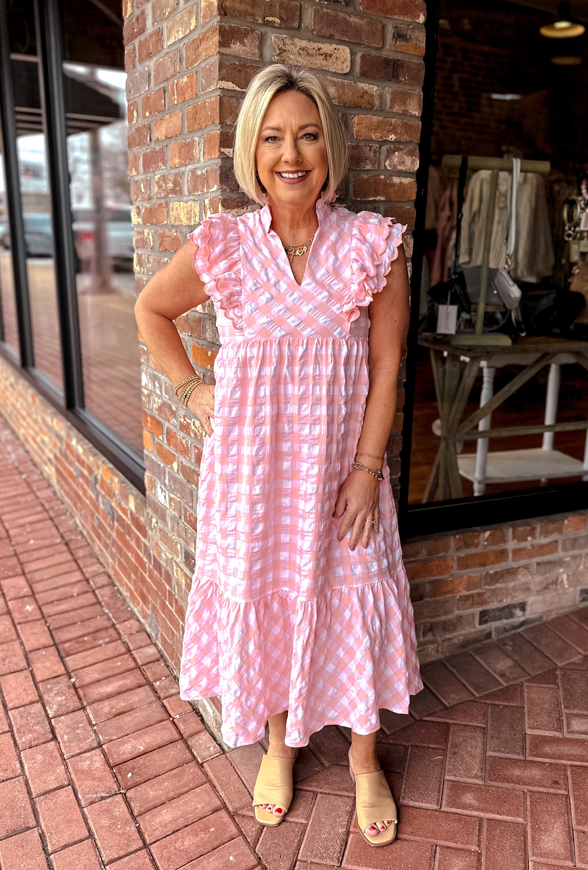 Gingham Dreams Midi Dress