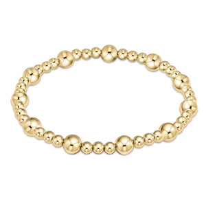 Extends Classic Sincerity Pattern 6mm Bead Bracelet