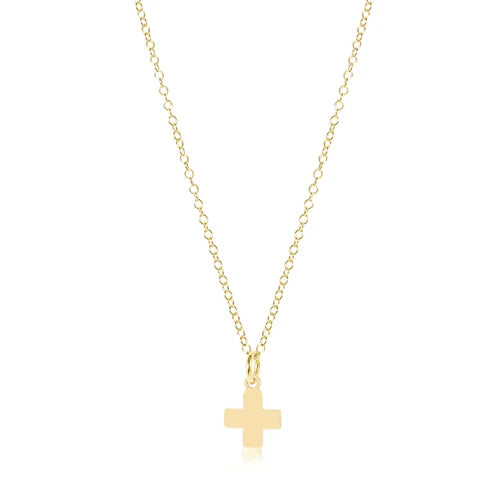 16" Necklace Signature Cross Gold Charm