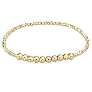 Classic Gold Beaded Bliss 2mm Bead Bracelet - 4mm