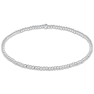 Classic Sterling 2mm Bead Bracelet