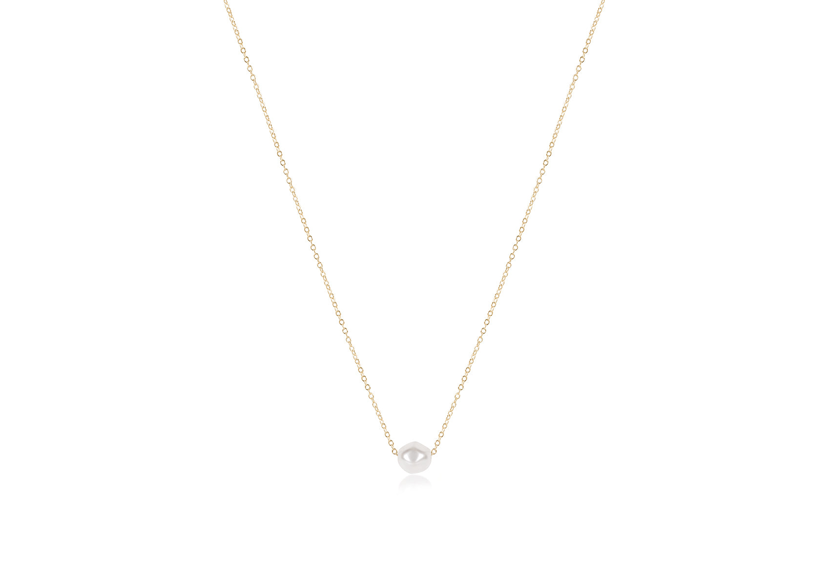 16" Necklace Gold Admire Pearl