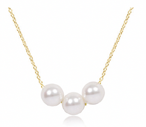 16" Necklace Gold Joy Pearl 6mm