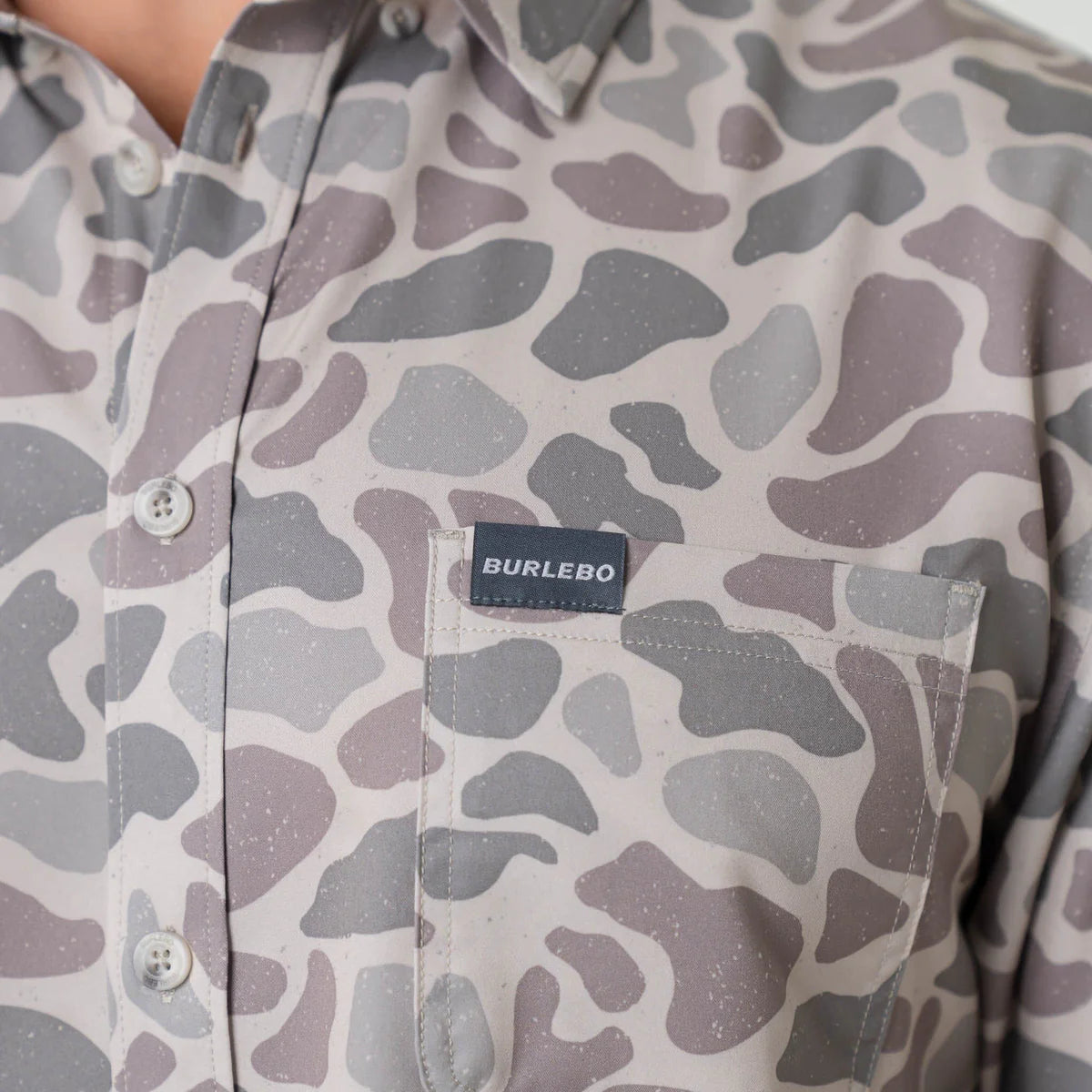 Burlebo Performance Button Up Classic Deer Camo