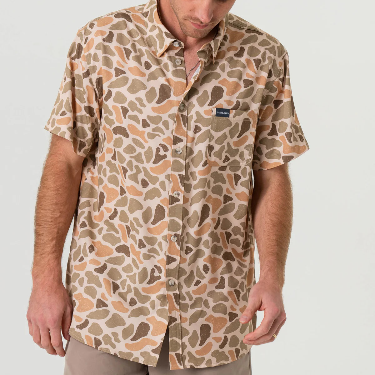 Burlebo Performance Button Up Venado Camo