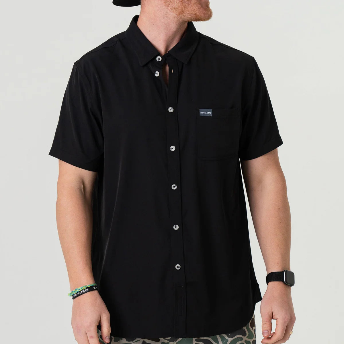 Burlebo Performance Button Up Black