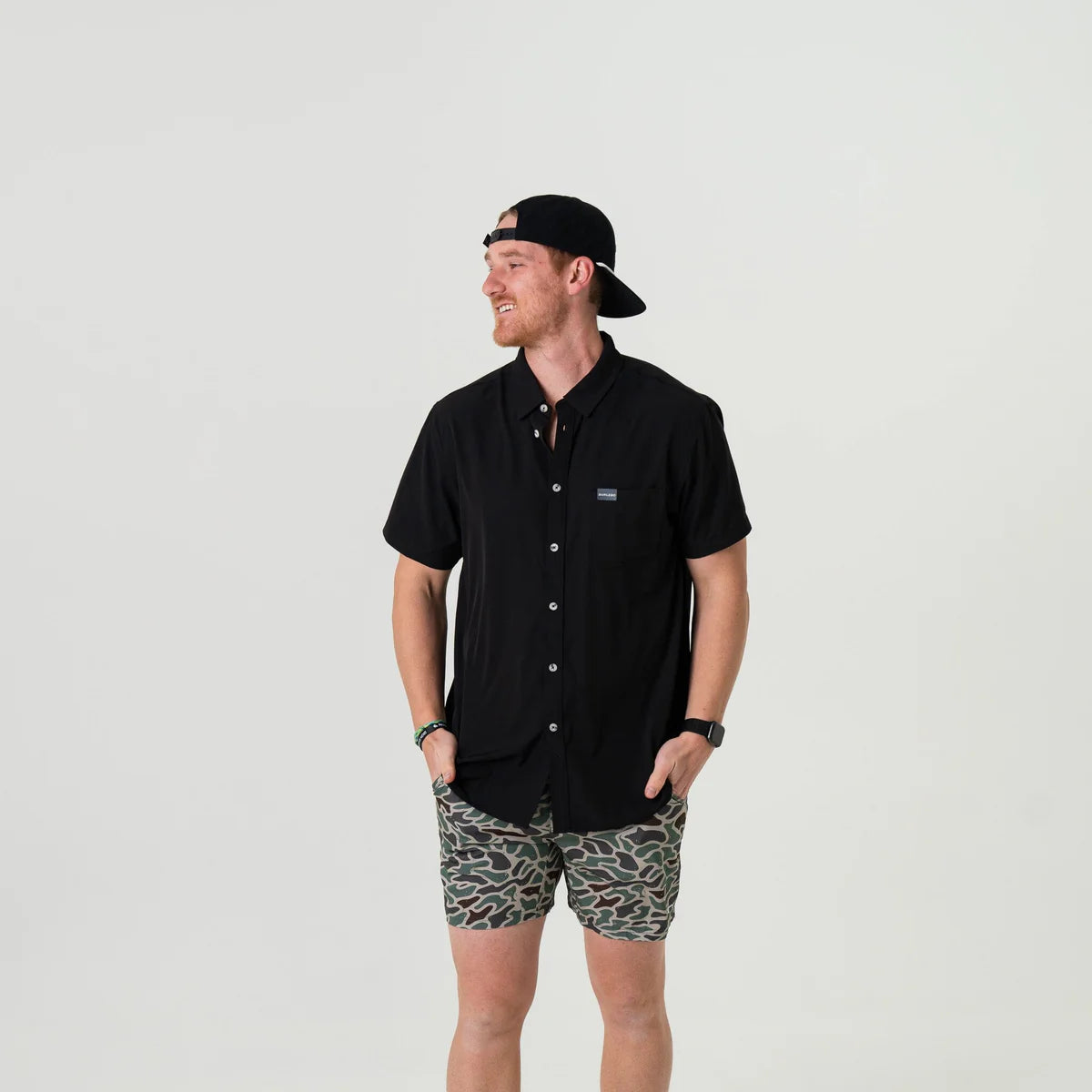 Burlebo Performance Button Up Black
