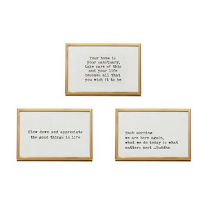 Gold Frame Saying with Easel
