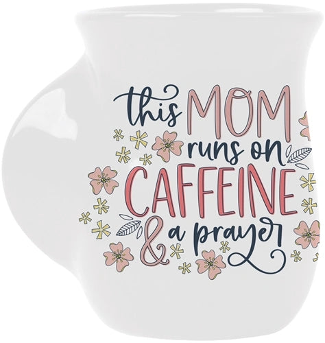This Mom Runs On Caffeine and Prayer Mug