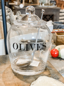 Olives Glass Jar