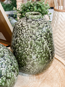 Large Green Terra Cotta Vase